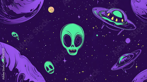 Adorable Halloween-themed background design, ideal for creating playful and festive backdrops or wallpapers.