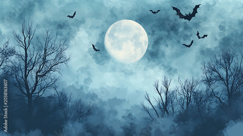 Adorable Halloween-themed background design, ideal for creating playful and festive backdrops or wallpapers.