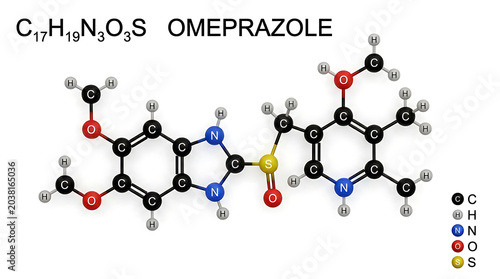 Molecular structure of omeprazole