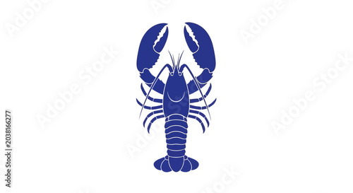 Tableau sur toile Large blue lobster crustacean seafood animal.