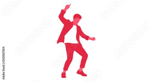 фотографія Man in a dynamic dance pose.