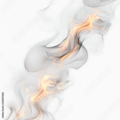 Flying sparks, glowing embers, fire particles