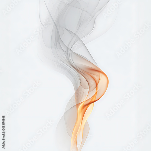 Flying sparks, glowing embers, fire particles
