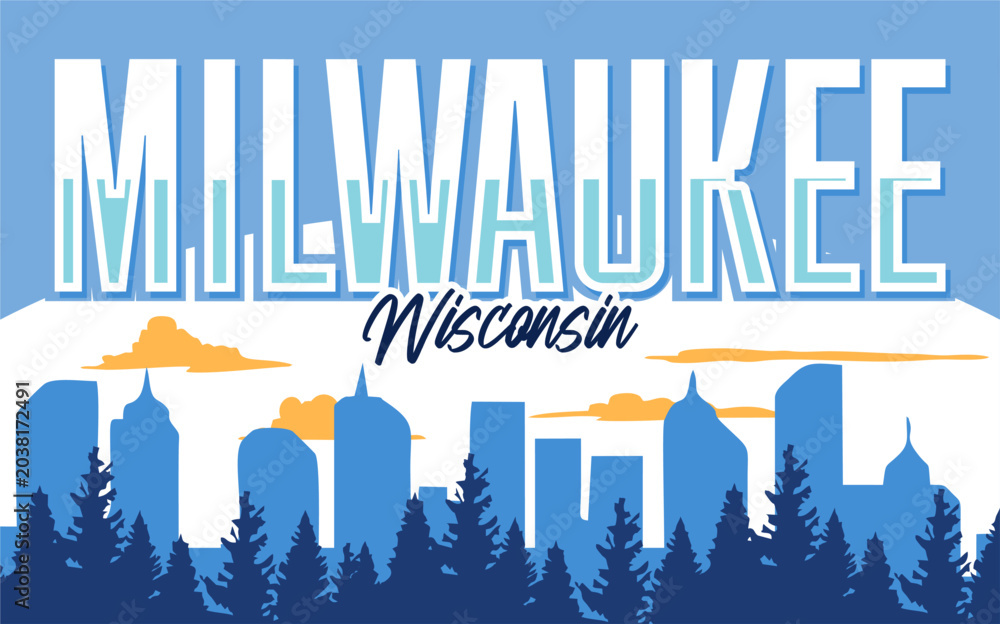 Obraz premium beautiful city views in milwaukee wisconsin