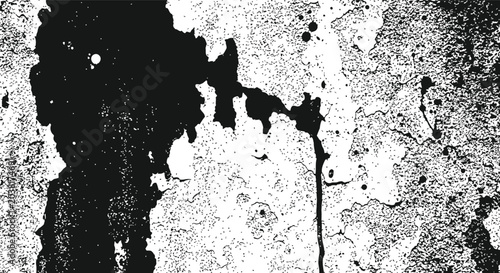 Photos Textured distressed concrete wall with peeling paint and black splatters for gru