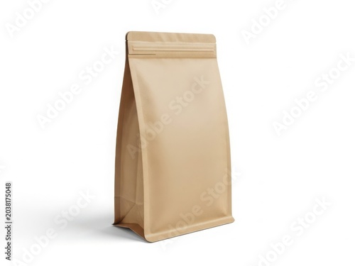 A sturdy brown paper bag standing upright against a plain background