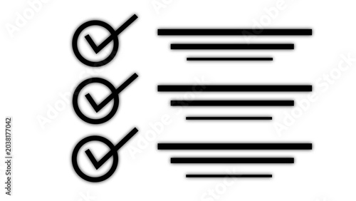 glowing black check mark circle rounded icon