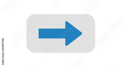 Bild auf Leinwand Blue Right Pointing Directional Arrow Sign.