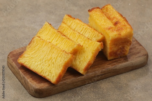 Fotografía Bika Ambon is a traditional cake typical of Medan, Indonesia