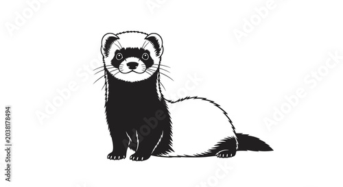 Fényképezés Ferret Animal Mammal Furry Creature.