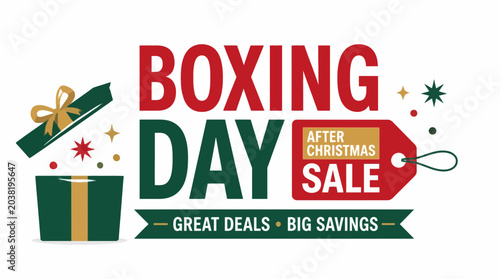 Boxing Day Sale - Gift Box, Christmas After Sale, Great Deals, Big Savings