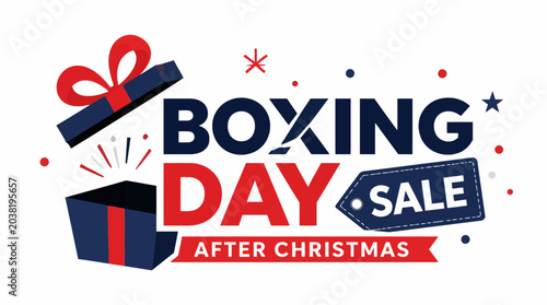 Boxing Day Sale After Christmas Gift Box Holiday Promotion