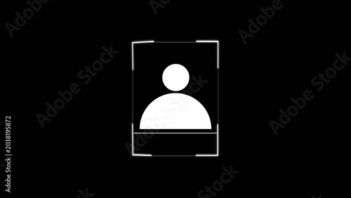 Man scan icon illustrations.