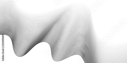 Fotografija A closeup macro pattern of soft white cotton fabric texture with gentle wave lin