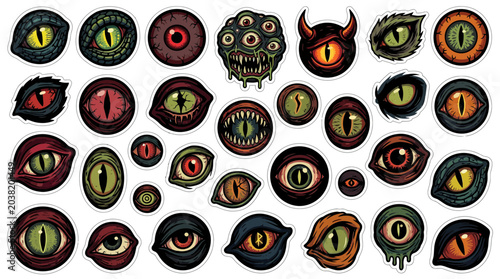 Photos Collection of Monstrous Eyes, Halloween Eyes, Fantasy Eyes