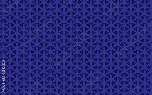 Geometric triangle dark blue color seamless pattern, seamless pattern with blue triangle