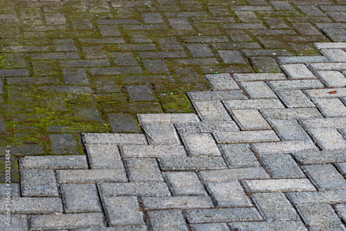 Concrete Block Installation Pattern on Outdoor Walkway Surfaces, Concrete Block Installation Joints