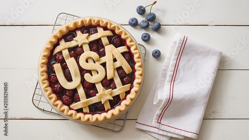 American cherry pie festive style holiday dessert table