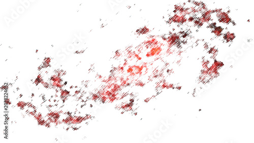 Foto Abstract representation of interconnected crimson particles forming nebulous clo