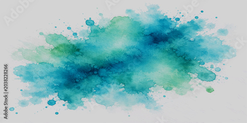 Εκτύπωση καμβά Colorful abstract watercolor and grunge background with artistic paint splashes,