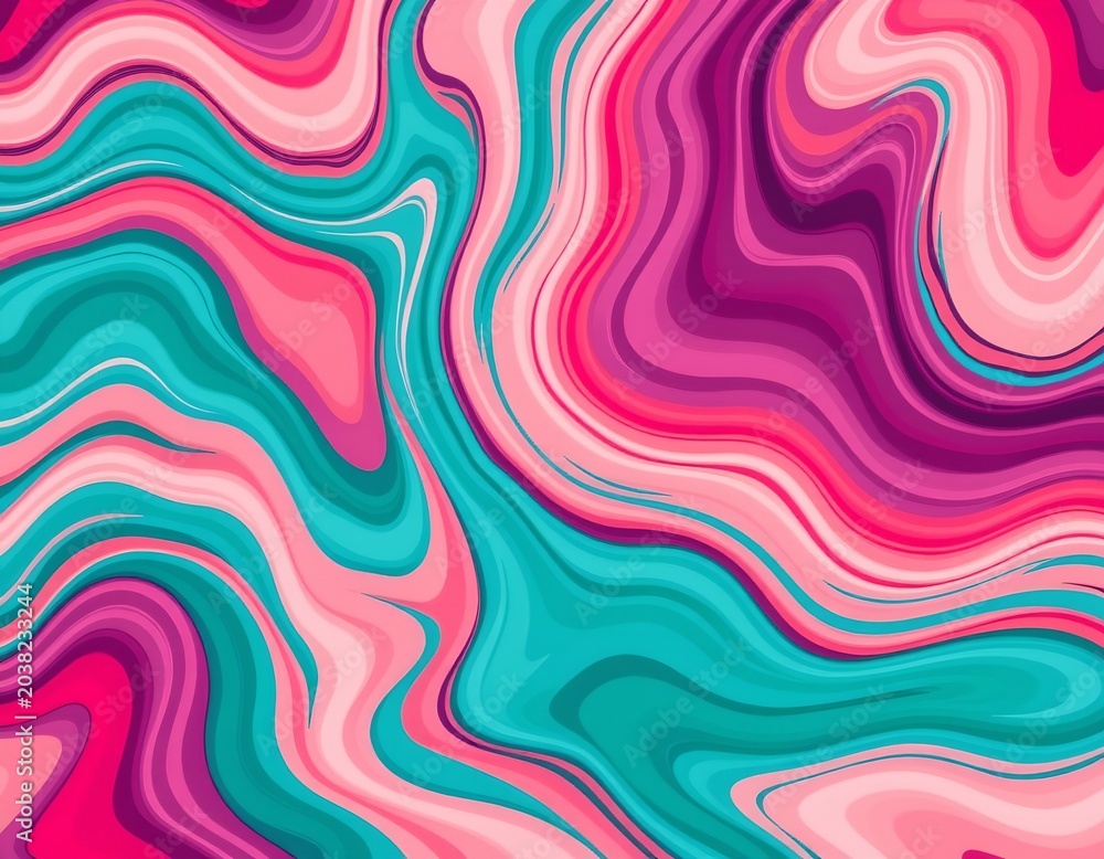 Fototapeta premium Vivid Watercolor Swirls Pastel Tones for Creative Backgrounds