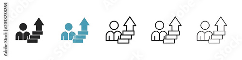 Tableau sur toile Self-Improvement Vector Icon Set