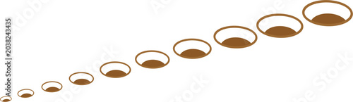 Tableau sur toile Montessori Wooden Cylinder Block Empty Holes Only Illustration, Sensory Material