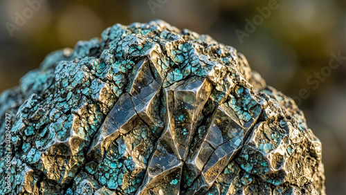 Close-Up View of Unique Mineral Formation with Intricate Textures