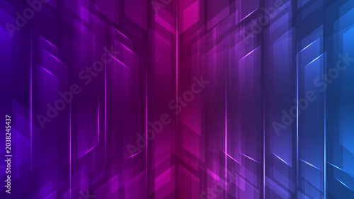 Futuristic neon background, glowing purple and blue geometric lines, tech digital space