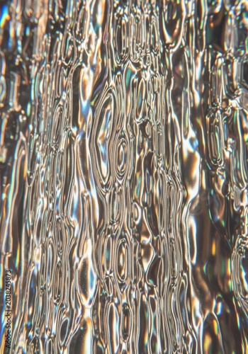Abstract Microscopic View of Iridescent Textured Liquid Surface