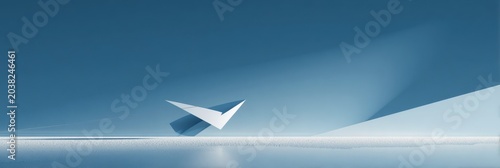 Minimalist Abstract Composition in Blue Tones and Shapes