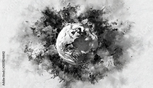 Abstract Artistic Representation of Planet Earth