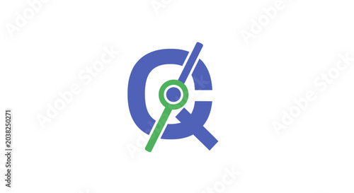 Tableau sur toile Magnifying glass on blue symbol.