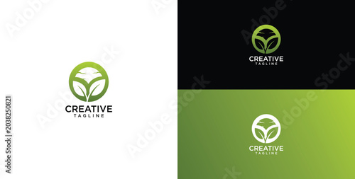 Eco-friendly green leaf logo representing nature and growth, perfect for businesses focused on sustainability and environmental consciousness