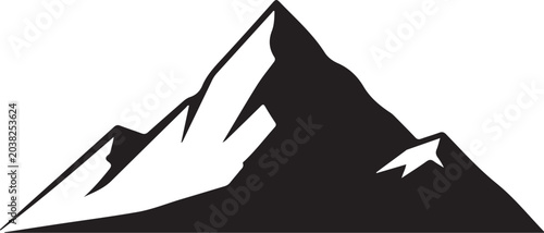 Mountain, Peak, Silhouette, Icon, Vector Graphic