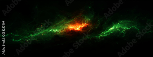 Canvas Print Cosmic nebula ablaze vibrant hues, swirling gas celestial dust, stardust celestial wonder