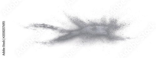 Obraz na płótnie Abstract powdery explosion formation, resembling ephemeral celestial event or energy discharge, isolated on white canvas, suggests dynamism transient beauty
