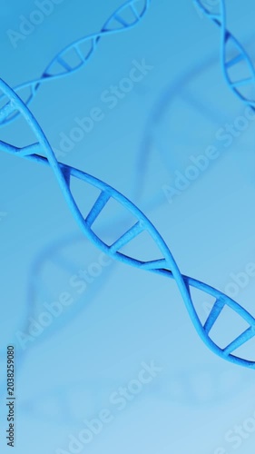 Science fiction DNA Animation Spinning on science background. Full Hd. 4K