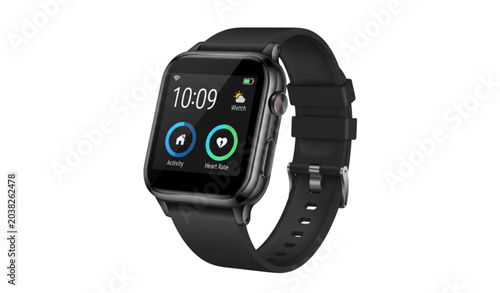 Modern Wrist Smart Watch Realistic Vector Art Technology Device Illustration