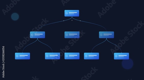 corporate hierarchy organization chart team structure animation