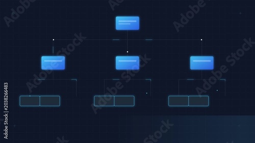 corporate structure hierarchy business organization chart animation