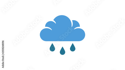 Fotografie Blue cloud with rain drops