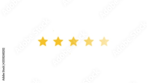 customer feedback rating stars business review animation