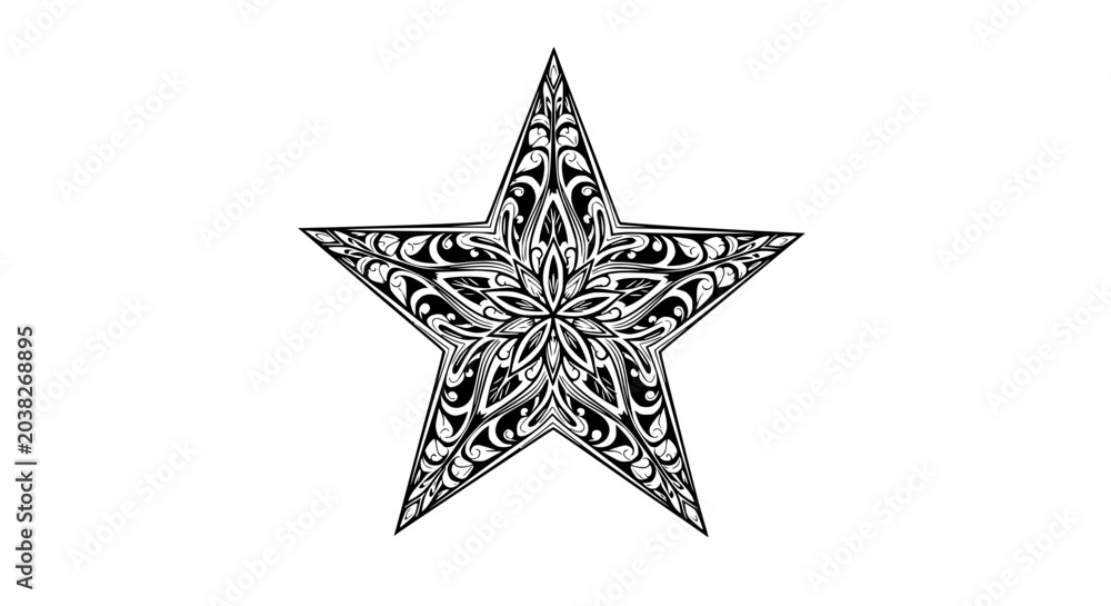 Obraz premium Intricate Starburst Mandala Design