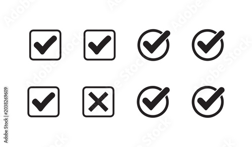 Photos Check mark and cross mark icons