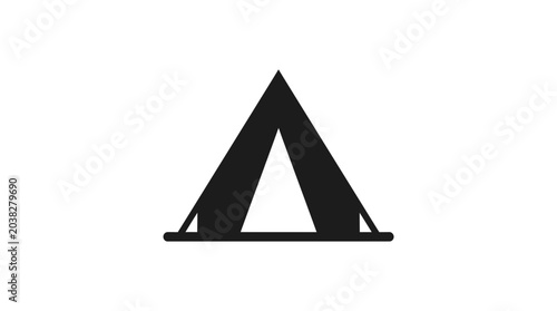 Принти на полотні Tent standing as a symbol of outdoor adventure and wilderness exploration captures the essence of camping trips, weekend escapes into nature, and the spirit of travel for recreational branding