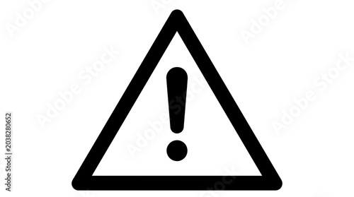 Bilde på lerret Triangle warning sign with an exclamation point serves as a universal symbol for potential hazards, alerting individuals to exercise caution and maintain safety in various environments