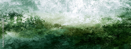 Obraz na płótnie Abstract green wave splash on dark background, macro photography.