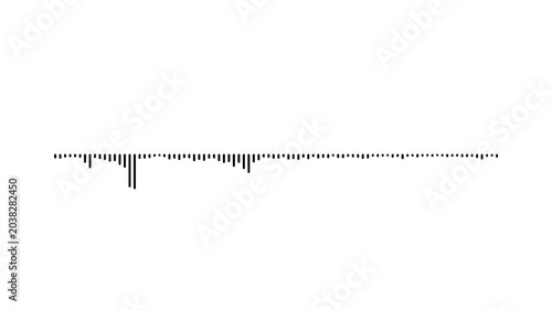 Audio waveform visualizer animation on white background, glowing digital sound waves, smooth equalizer motion, minimalist style, seamless high quality 4k loop