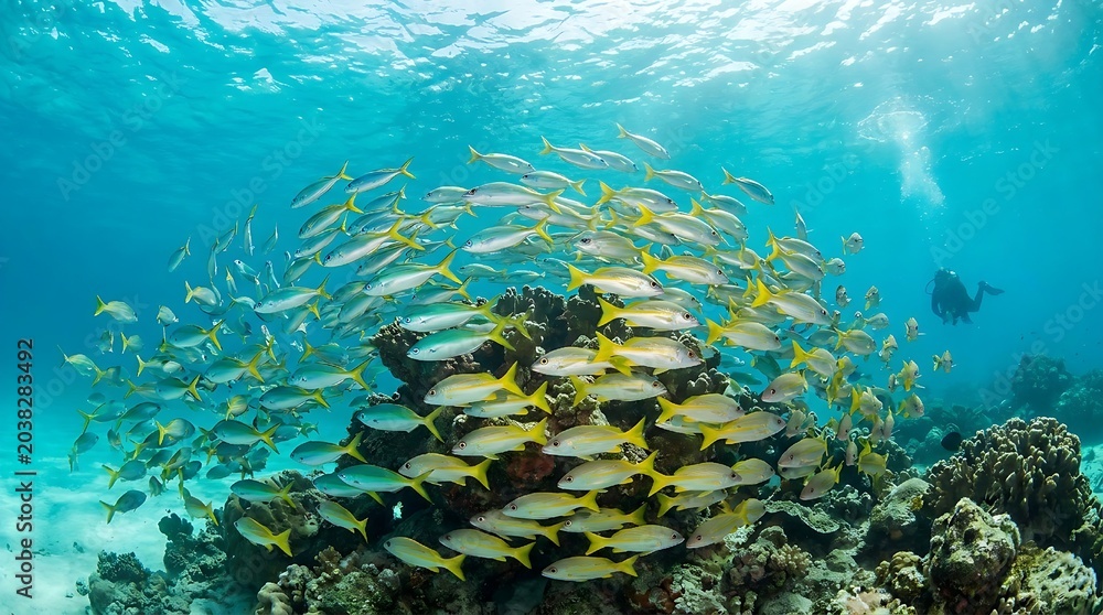 Fototapeta premium coral reef with fish